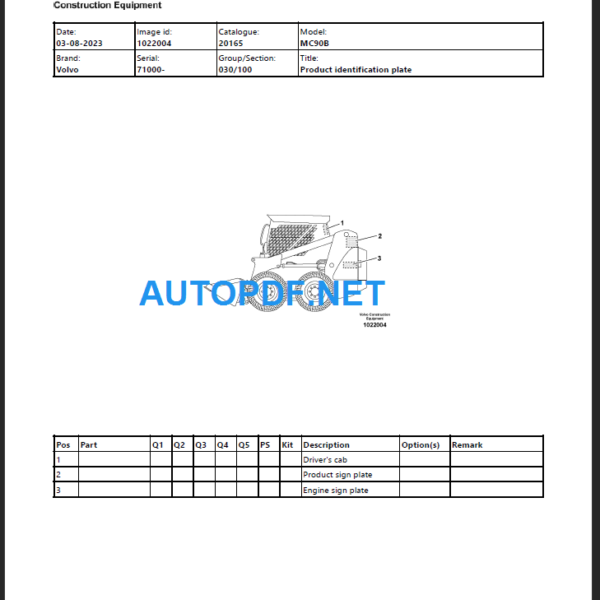 Mc90B Parts Manual