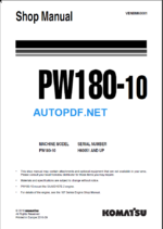 PW180-10 (H60051 and up) Shop Manual 2016