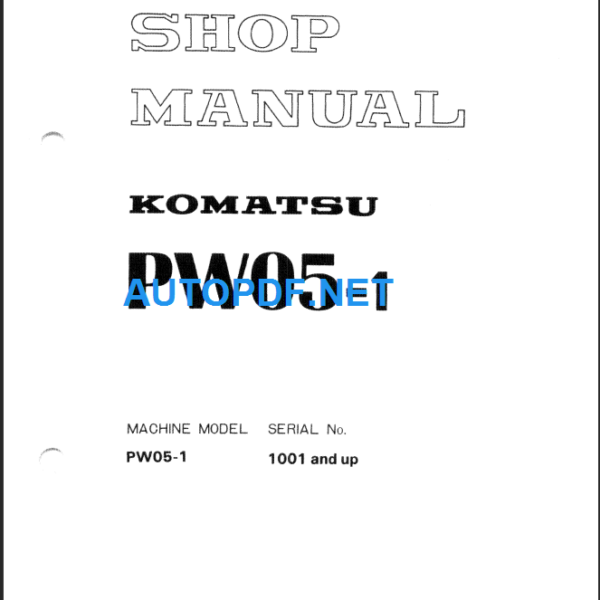 PW05-1 Shop Manual