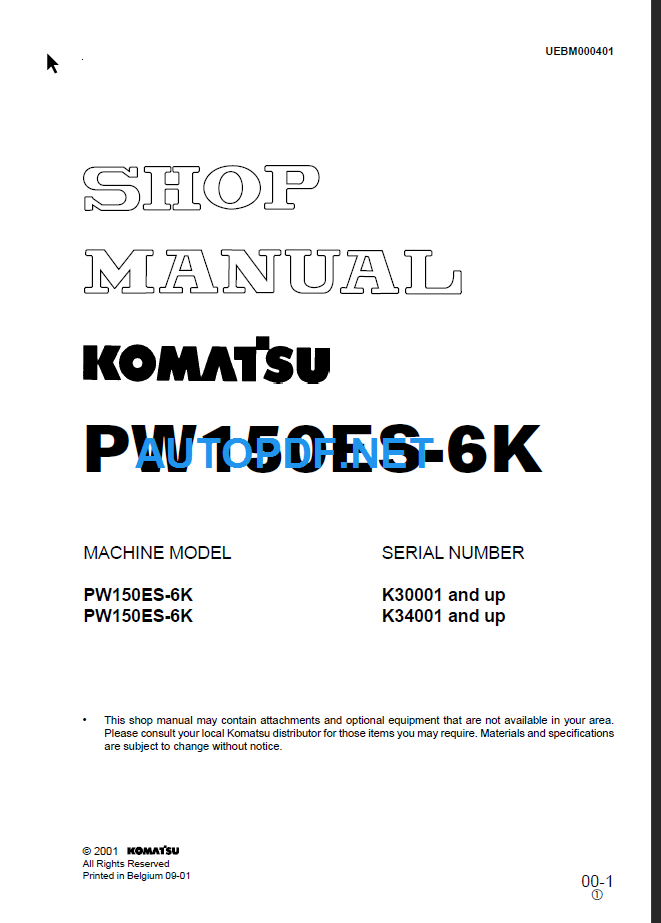 PW150ES-6K Shop Manual