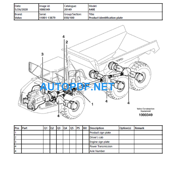 A40E Parts Catalog Manual