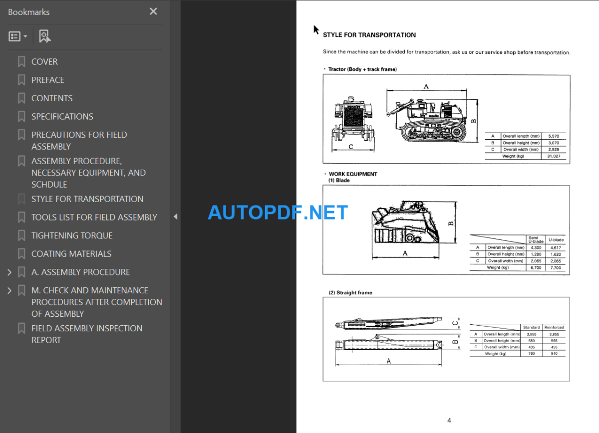 D275A-5 D275AX-5 Field Assembly Instruction