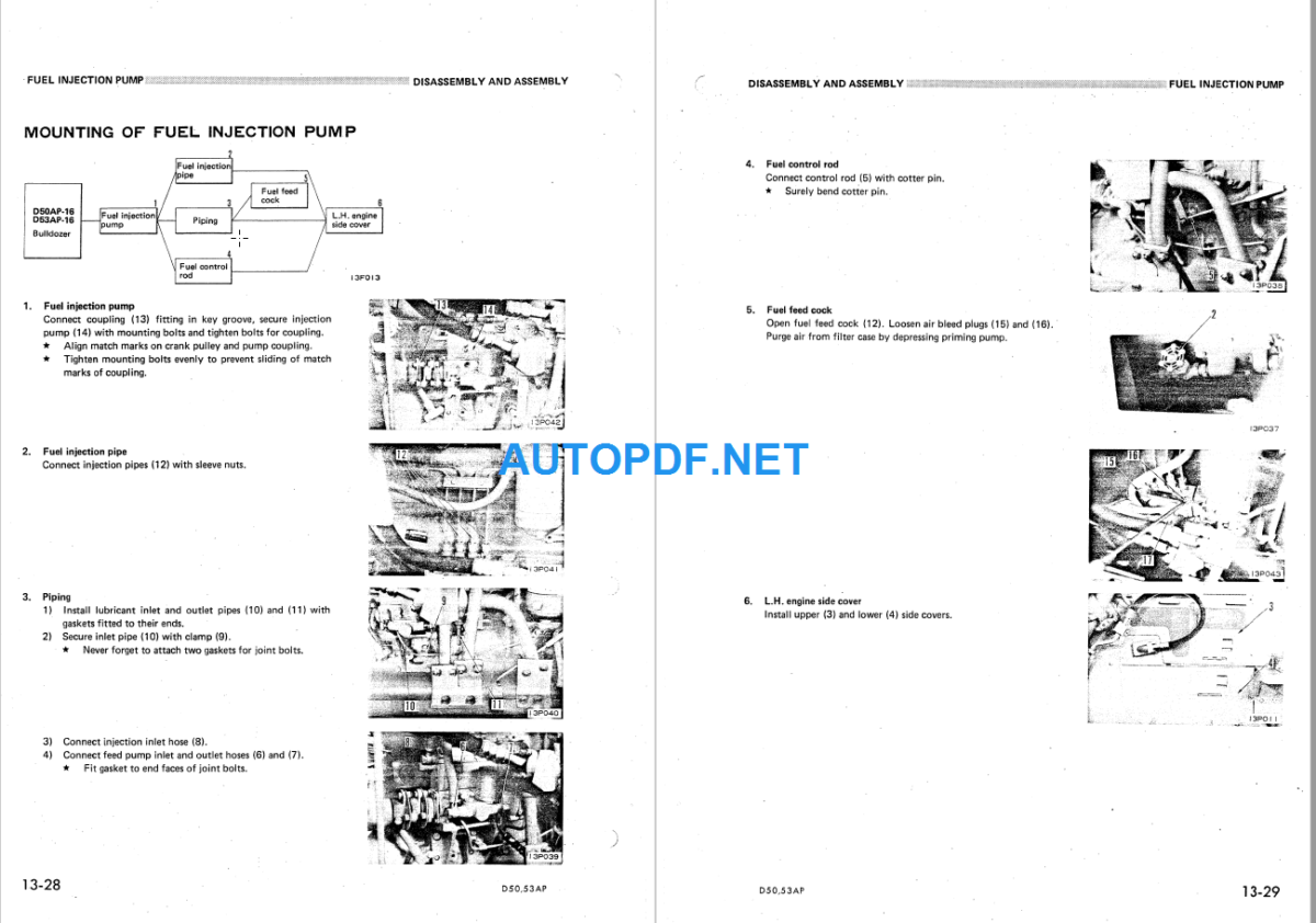 Komatsu D50APPL D53AP Shop Manual