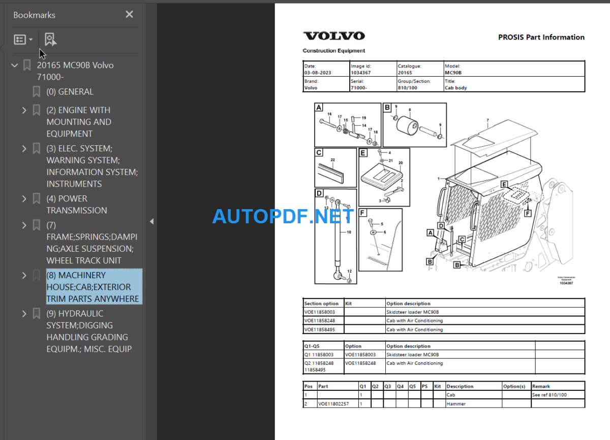 Mc90B Parts Manual