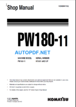 PW180-11 (H75051 and up) Shop Manual 2021