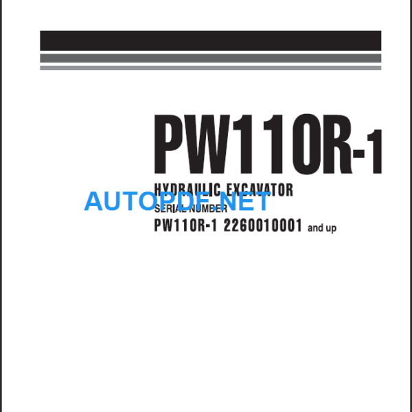 PW110R-1 (2260010001 and up) Shop Manual
