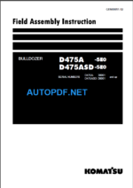 D475A-5E0 D475ASD-5E0 Field Assembly Instruction