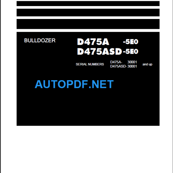 D475A-5E0 D475ASD-5E0 Field Assembly Instruction