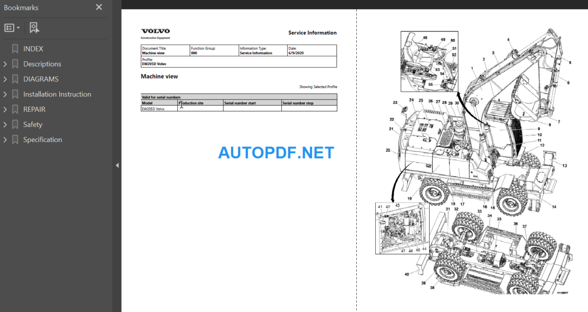 EW205D Service Repair Manual