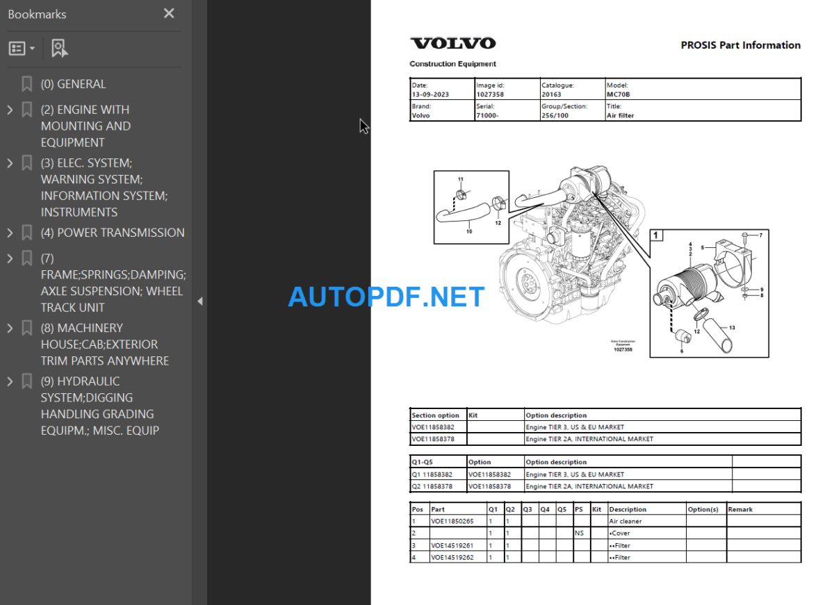 Mc70B Parts Manual 71000-