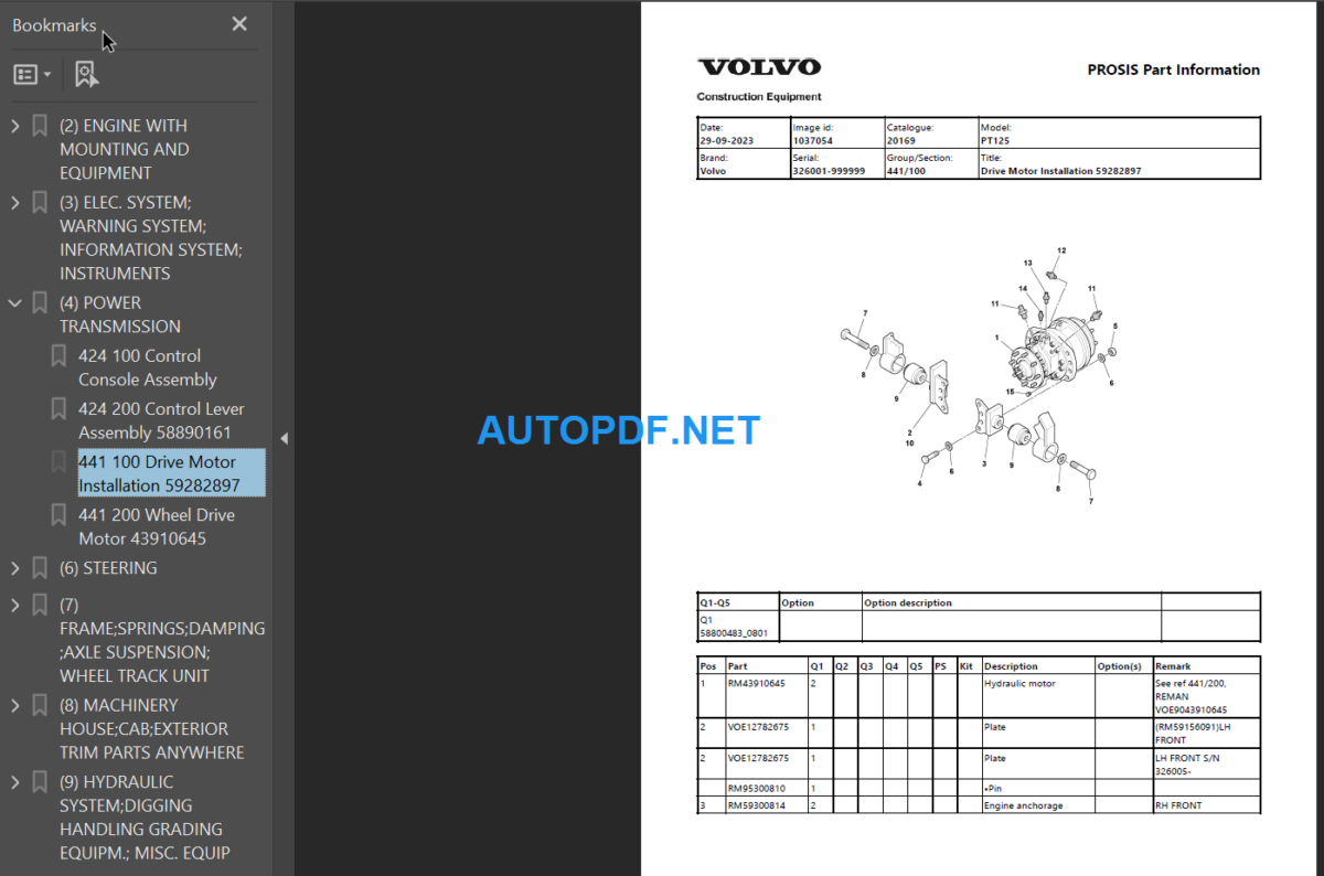 PT125 Parts Manual