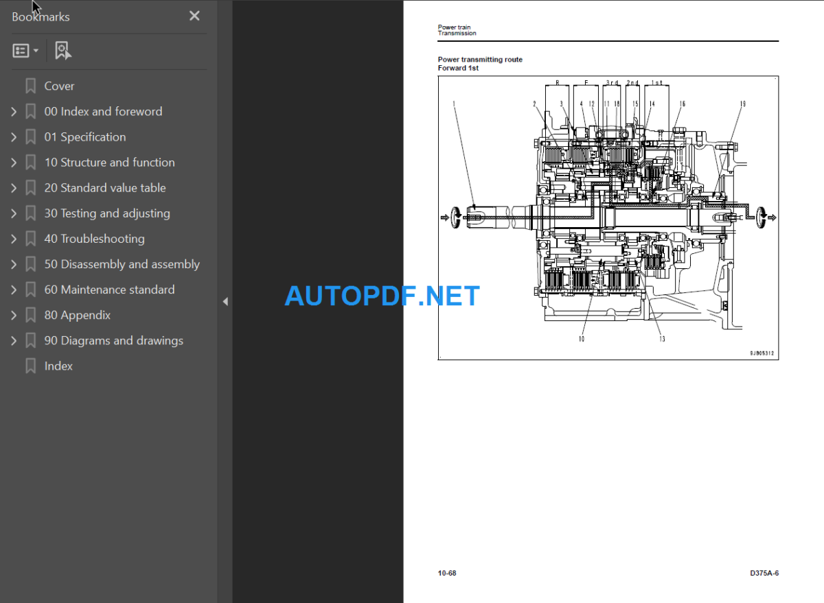 D375A-6 Shop Manual (60631 and up)