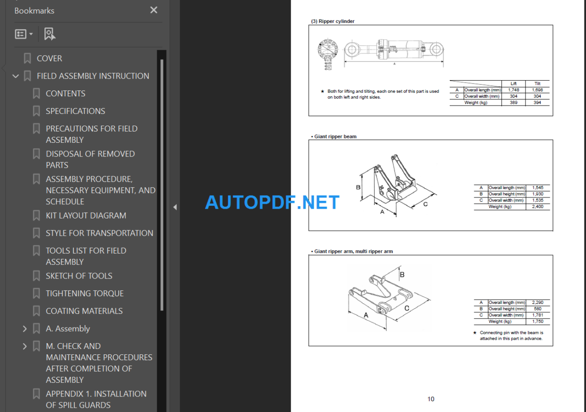 D475A-5E0 D475ASD-5E0 Field Assembly Instruction