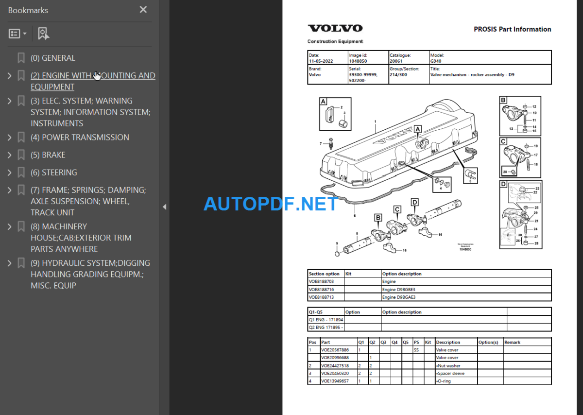 G940 Parts Manual