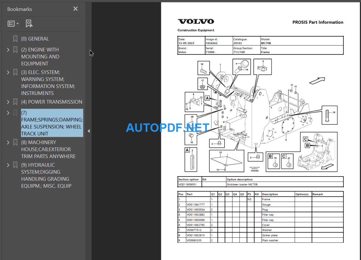 Mc70B Parts Manual 71000-