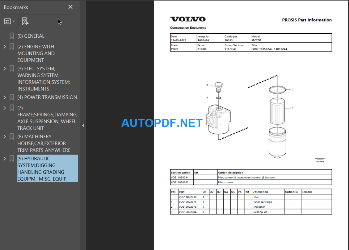 Mc70B Parts Manual 71000-