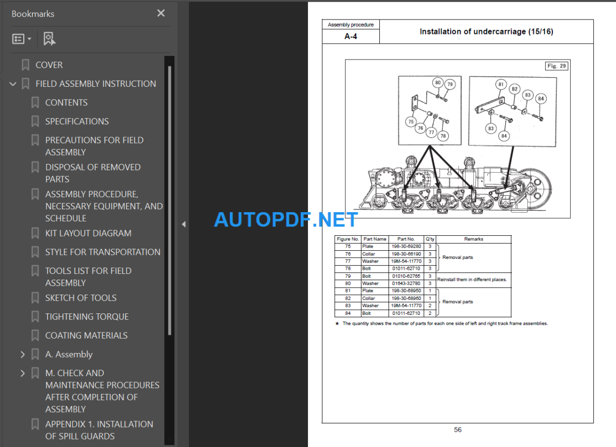 D475A-5E0 D475ASD-5E0 Field Assembly Instruction