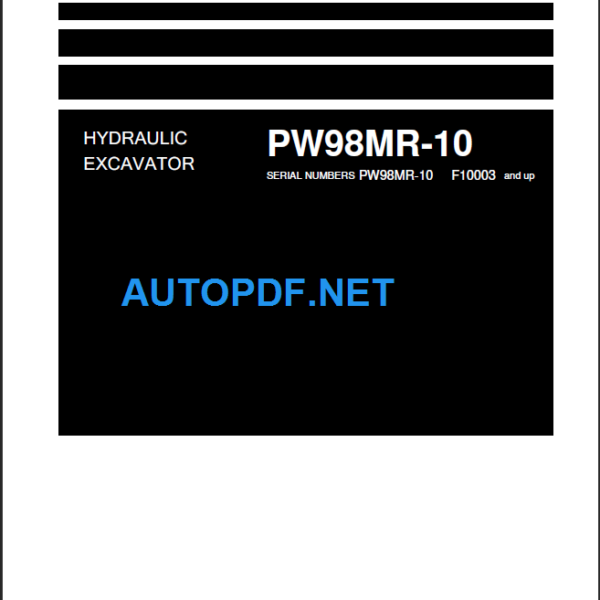 PW98MR-10 Shop Manual