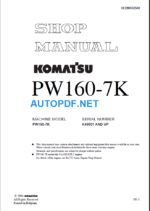 PW160-7K Shop Manual