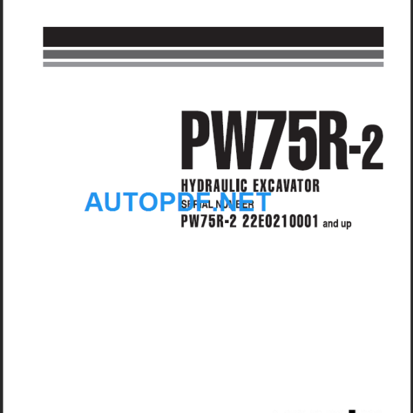 PW75R-2 (22E0210001 and up) Shop Manual