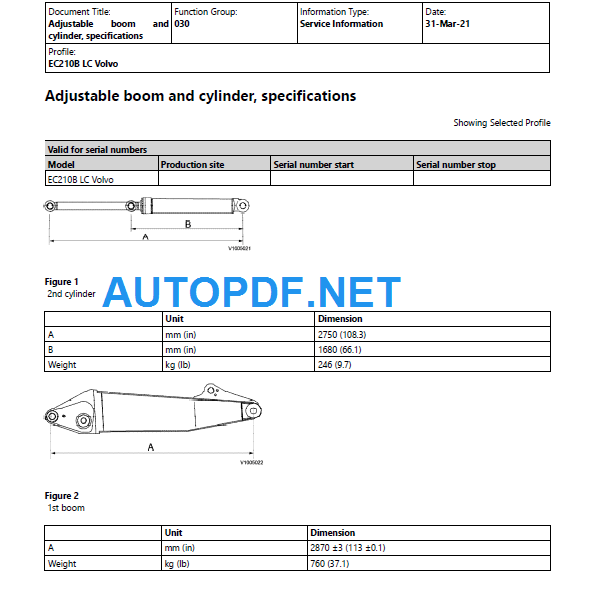 EC210B LC Service Repair Manual