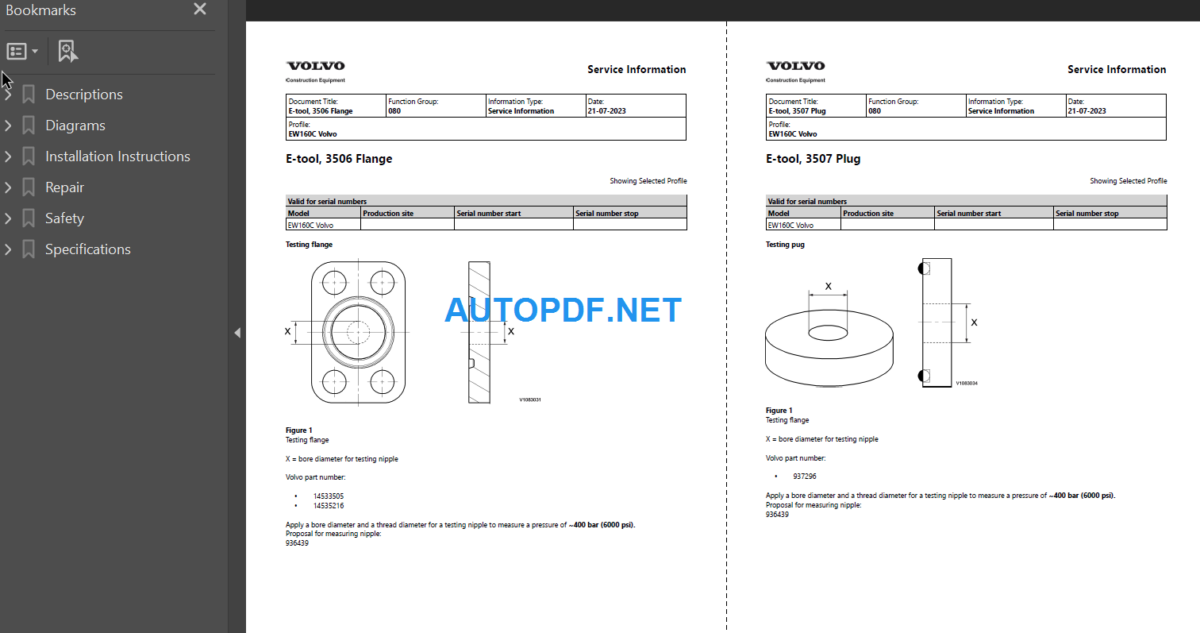 EW160C Service Repair Manual