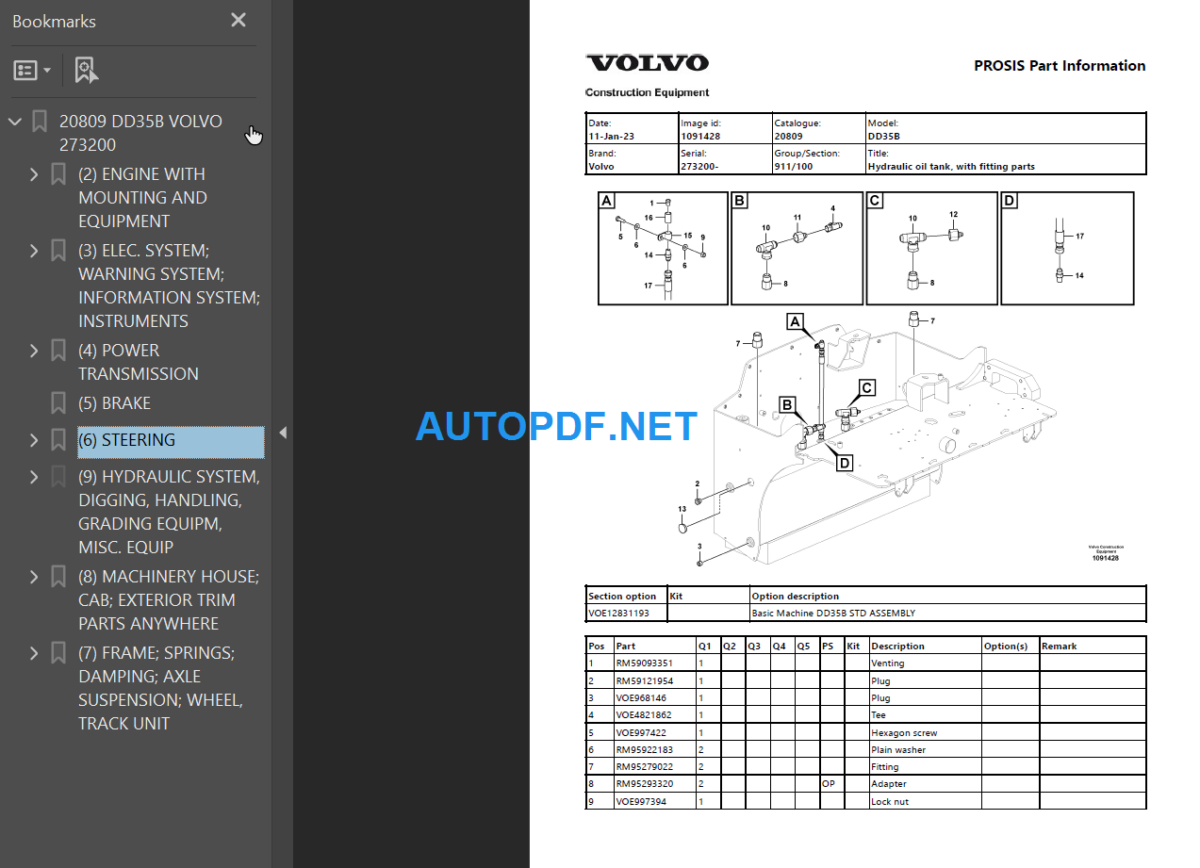 DD35B Parts Catalog Manual