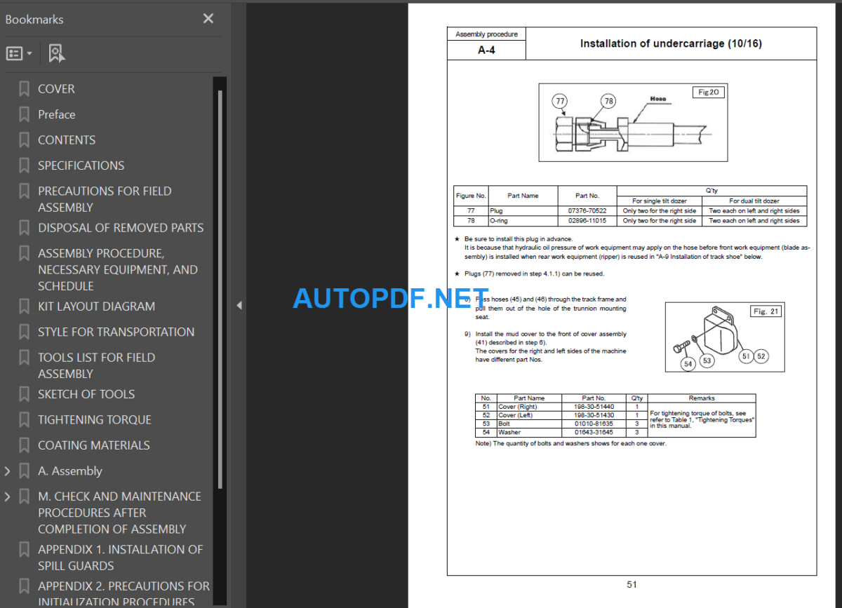 D475A-5E0 D475ASD-5E0 Field Assembly Instruction