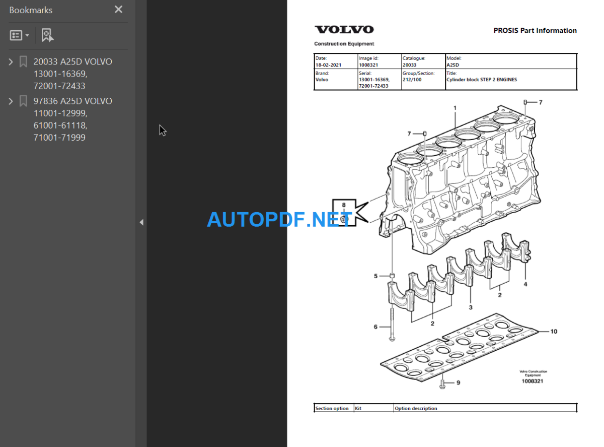 A25D Parts Manual