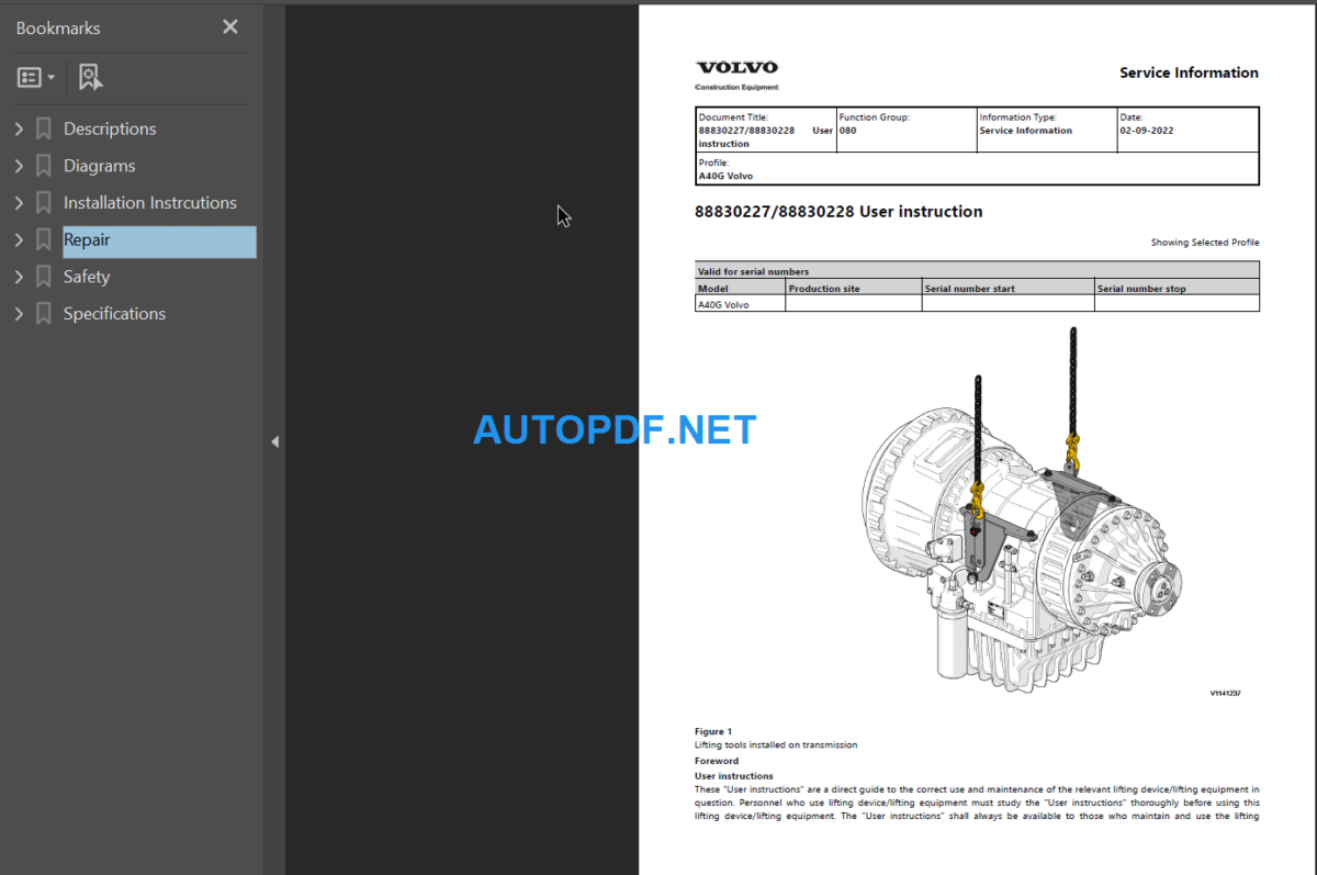 A40G Service Repair Manual