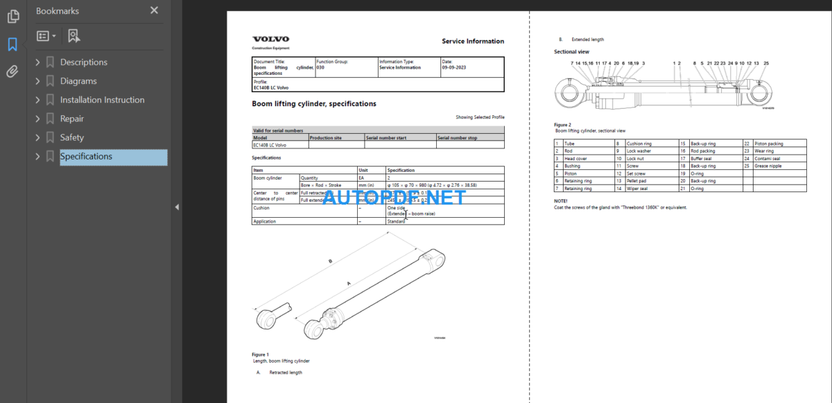 EC140B LC Excavator Service Manual