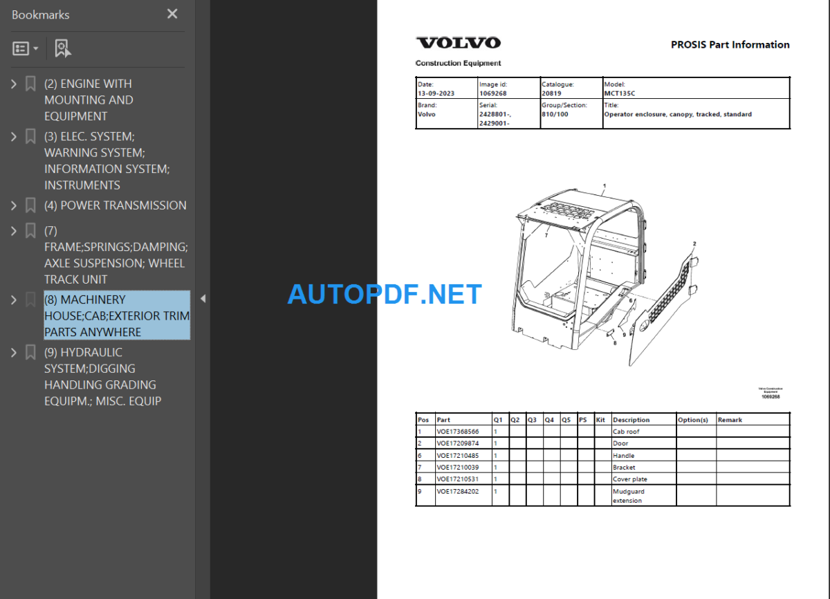 MCT135C Parts Manual