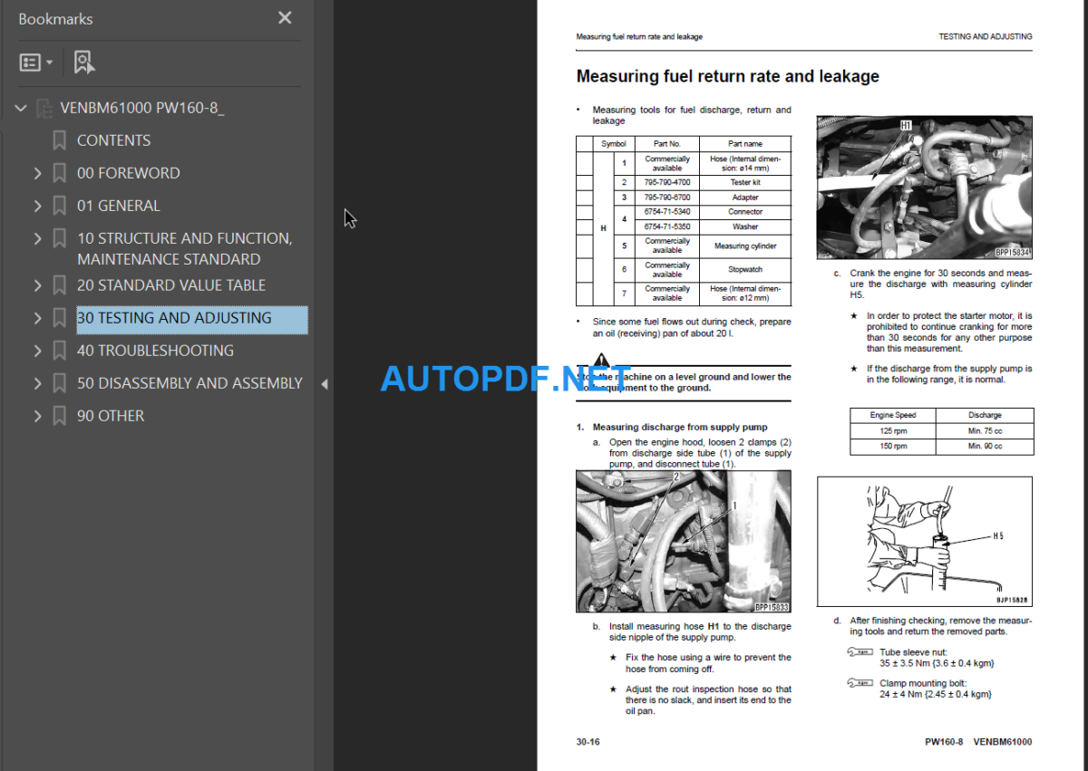 PW160-8 Shop Manual