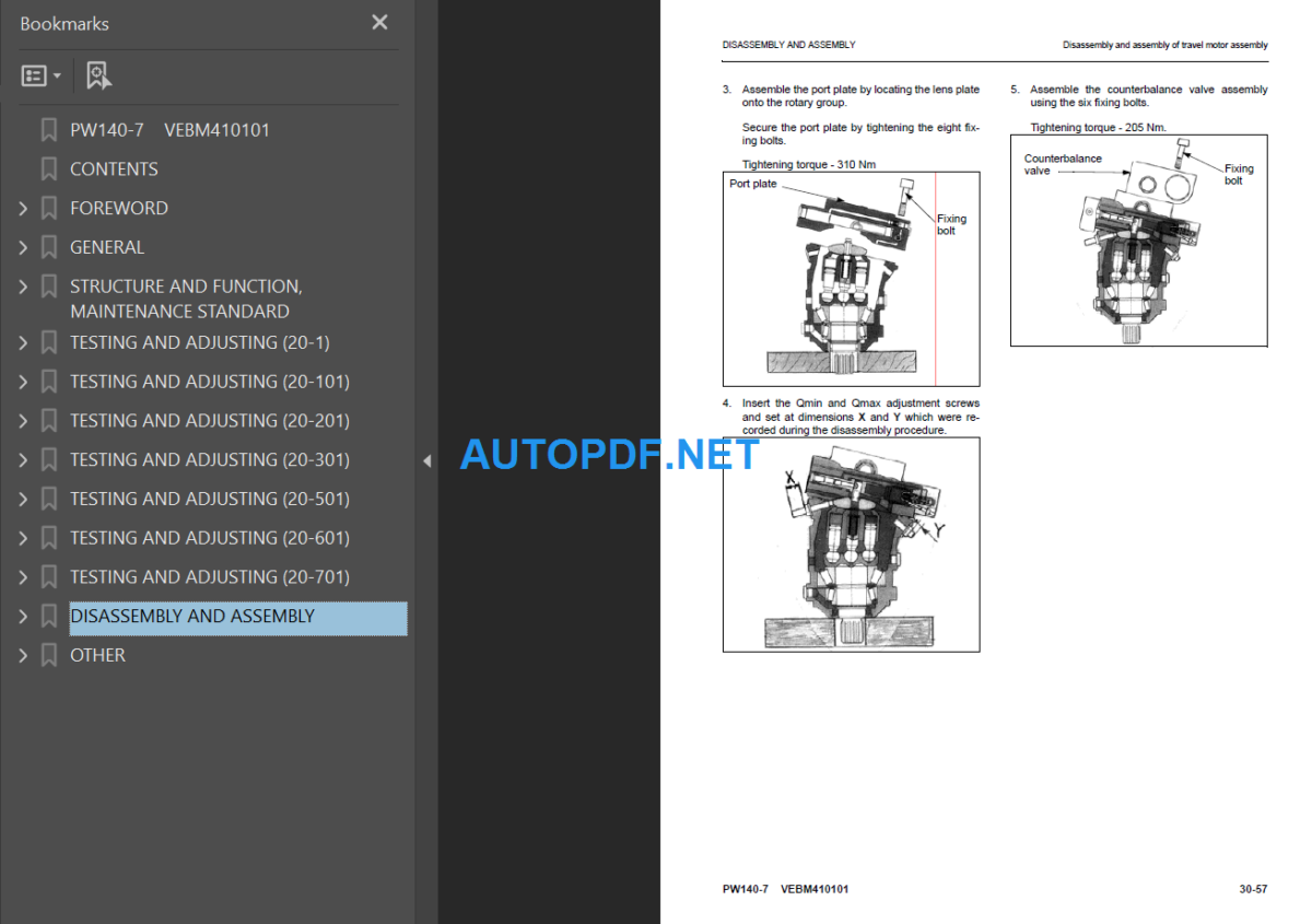 PW140-7 (H55051 and up) Shop Manual