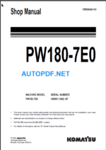 PW180-7E0 (H55051 and up) Shop Manual