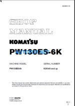 PW130ES-6k (K30545 and up) Shop Manual