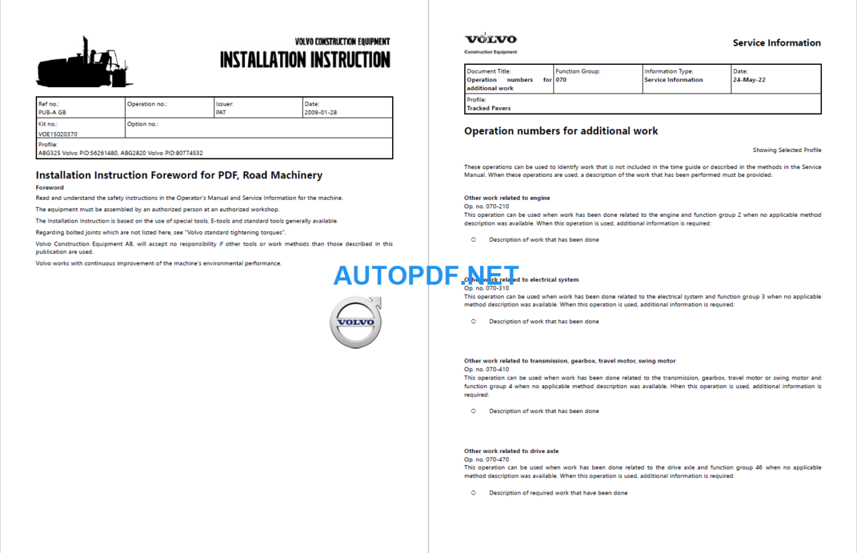 ABG2820 Tracked Paver Service Repair Manual