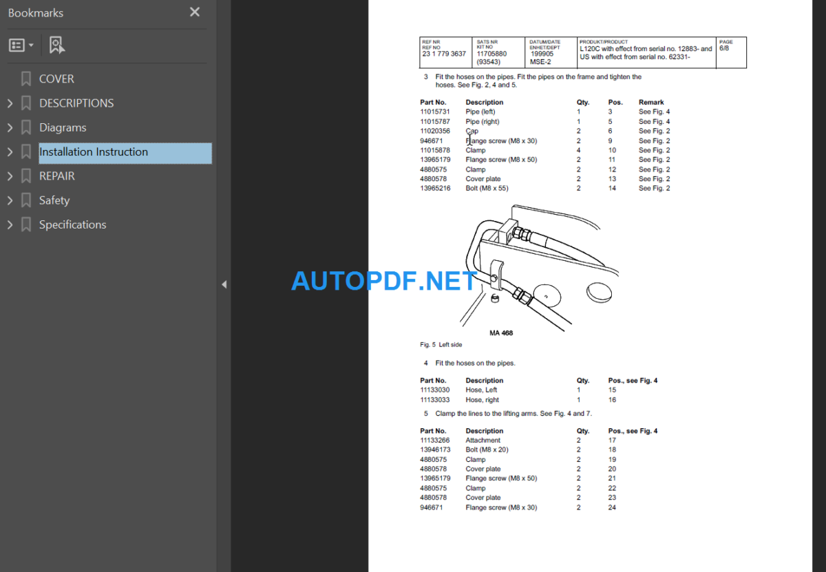 BM L120C Service Repair Manual