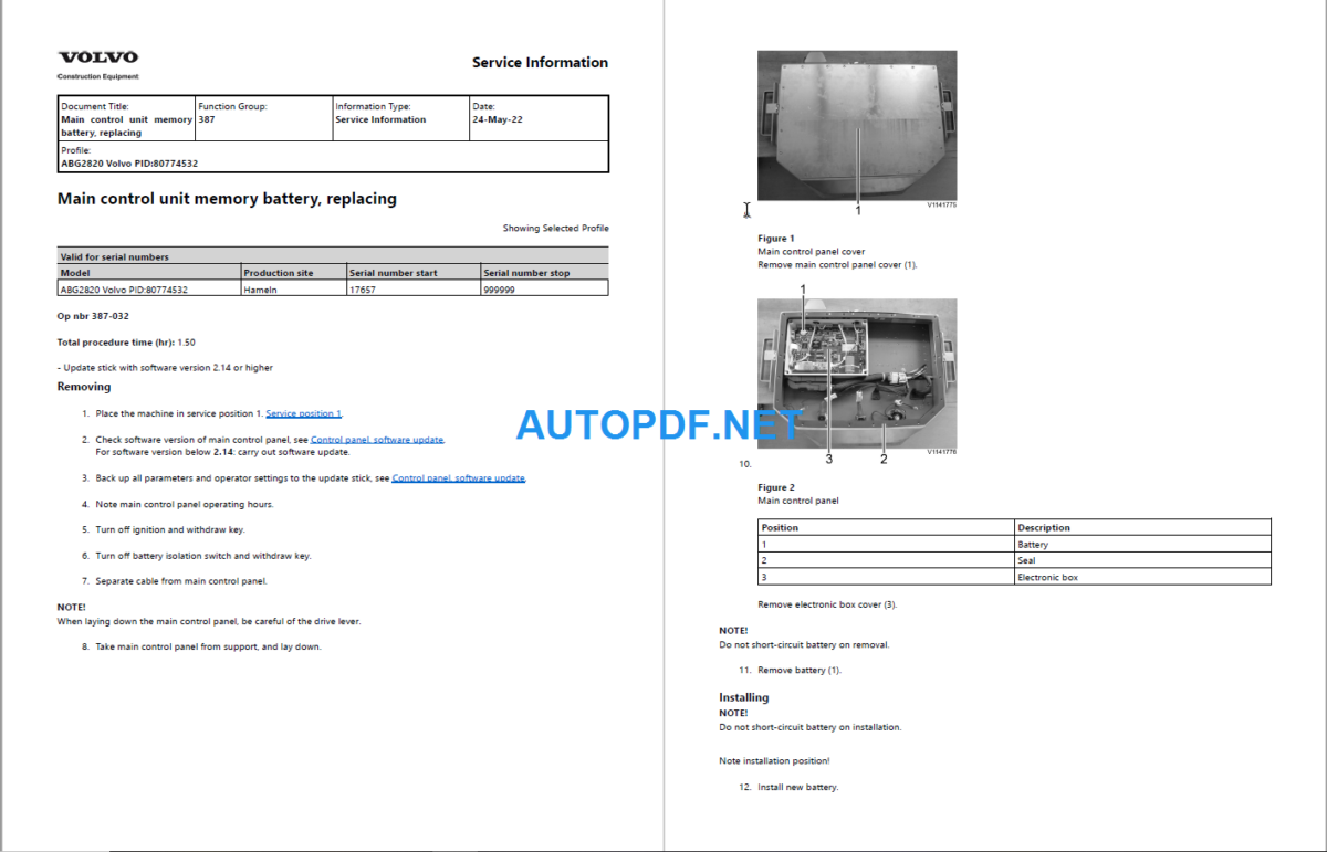 ABG2820 Tracked Paver Service Repair Manual