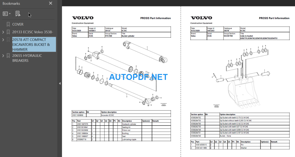 EC35C Parts Manual