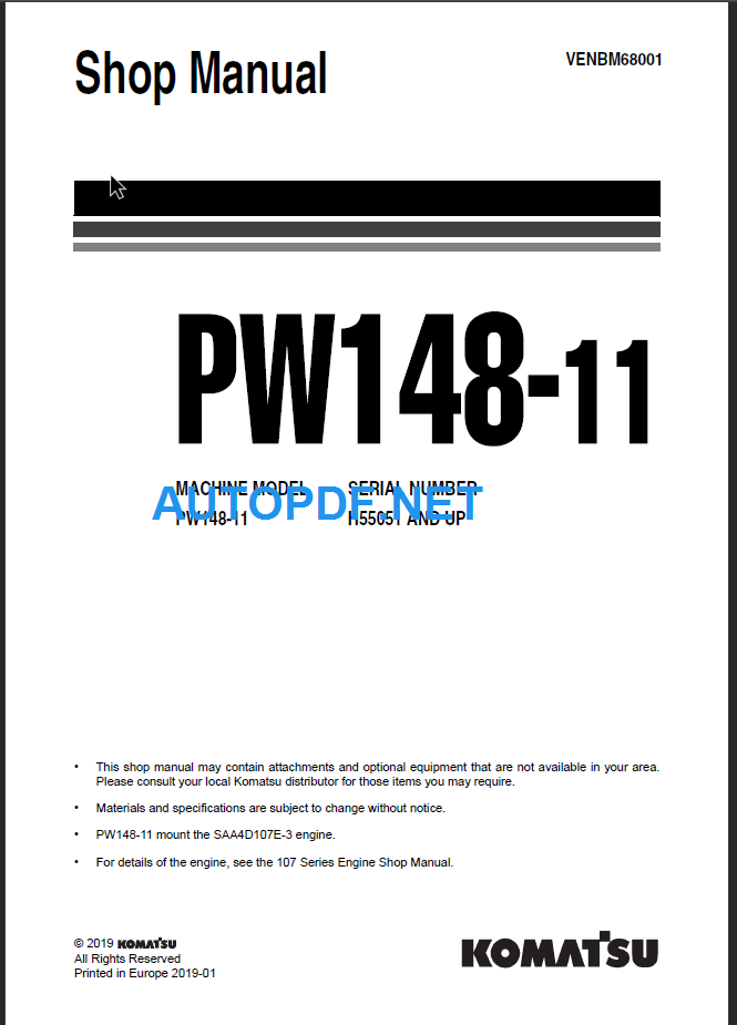 PW148-11 Plus Shop Manual