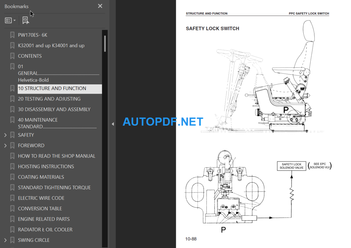 PW170ES-6K (K32001, K34001 and up) Shop Manual