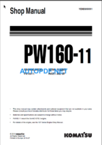 PW160-11 (H65051 and up) Shop Manual