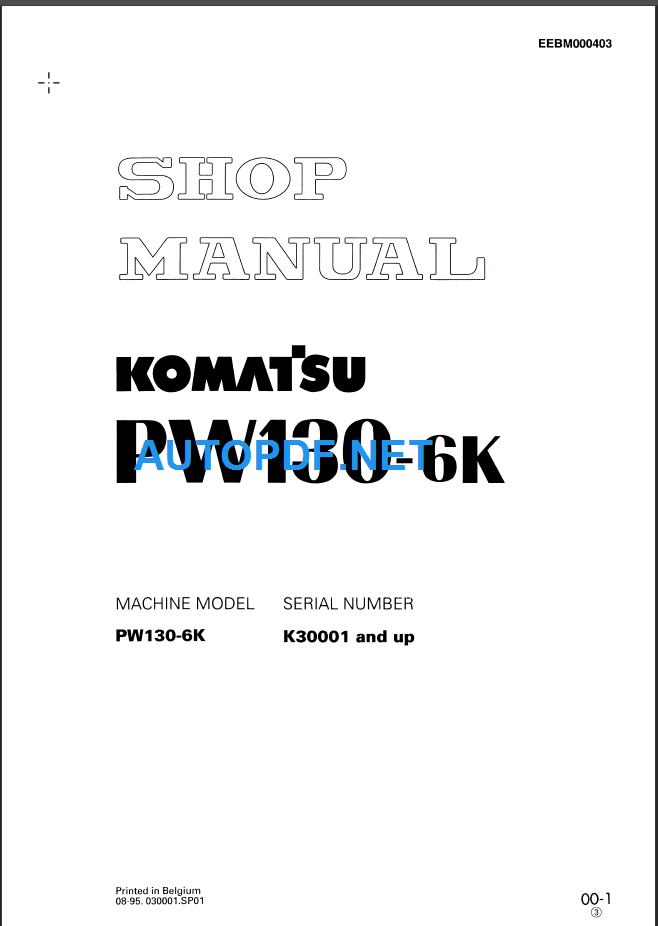 PW130-6K Shop Manual