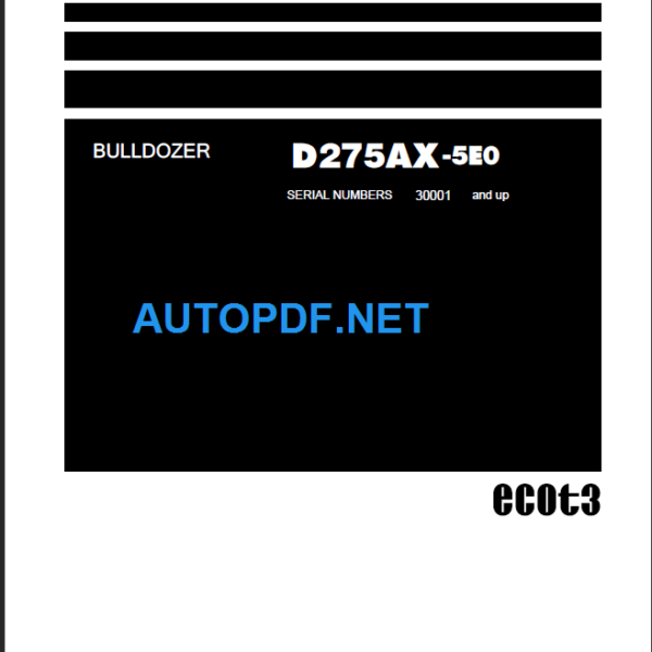 D275AX-5E0 Shop Manual