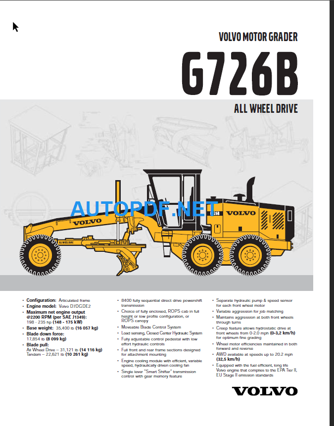 G726B Service Repair Manual