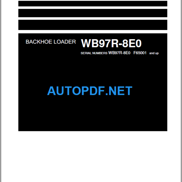 WB97R-8E0 (F65001 and up) Shop Manual