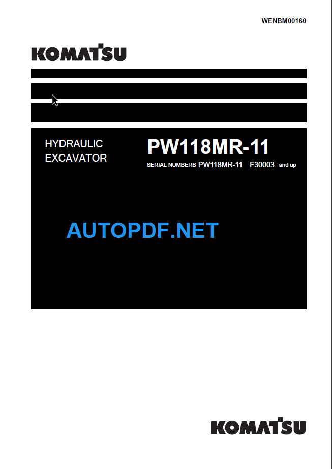 PW118MR-11 Shop Manual
