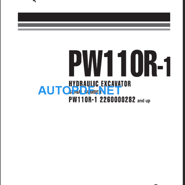 PW110R-1 (2260000282 and up) Shop Manual