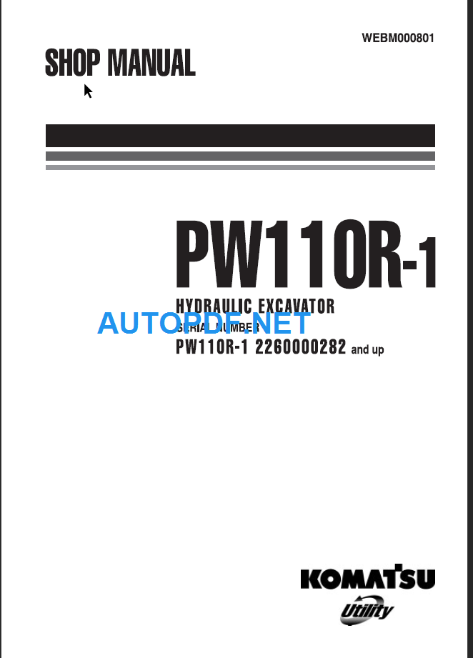 PW110R-1 (2260000282 and up) Shop Manual